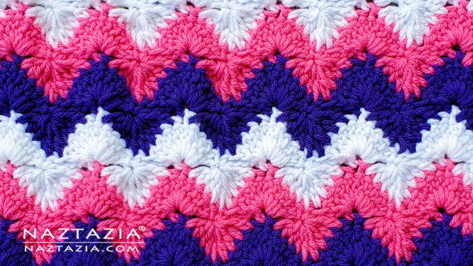 How to Crochet Shell Ripple Stitch Pattern Tutorial