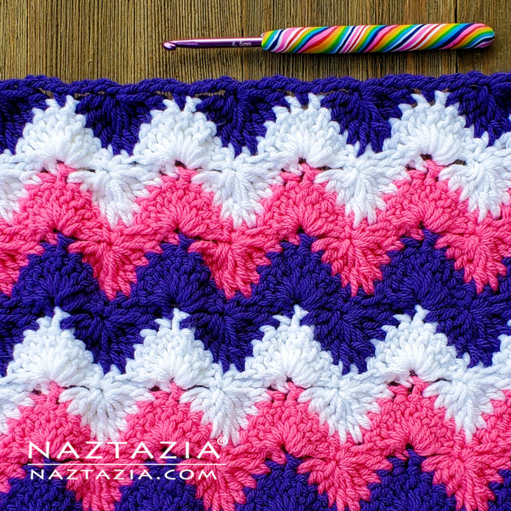 How to Crochet Shell Ripple Stitch Pattern Tutorial and Video
