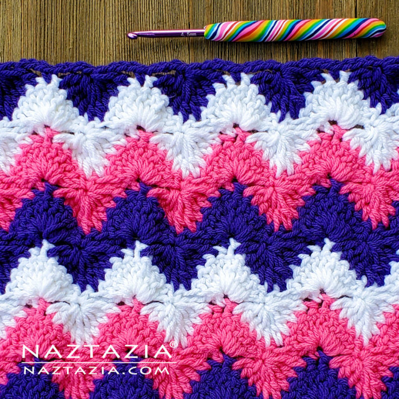 Crochet Shell Ripple Stitch - Naztazia