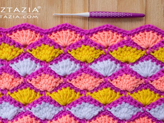 Crochet 3D Rose Bud Stitch - Naztazia