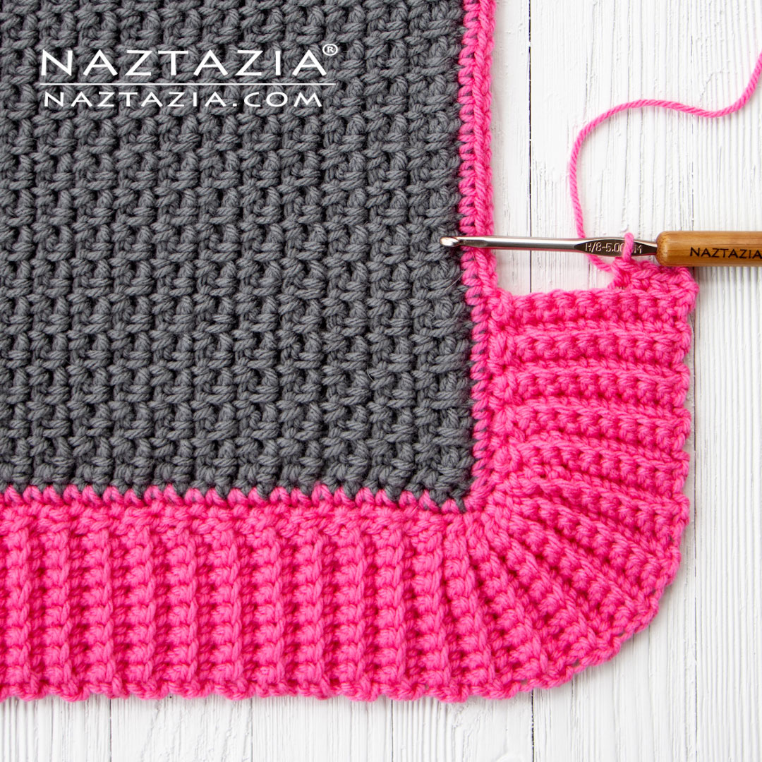 Crochet Sideways Blanket Border Edging - Naztazia