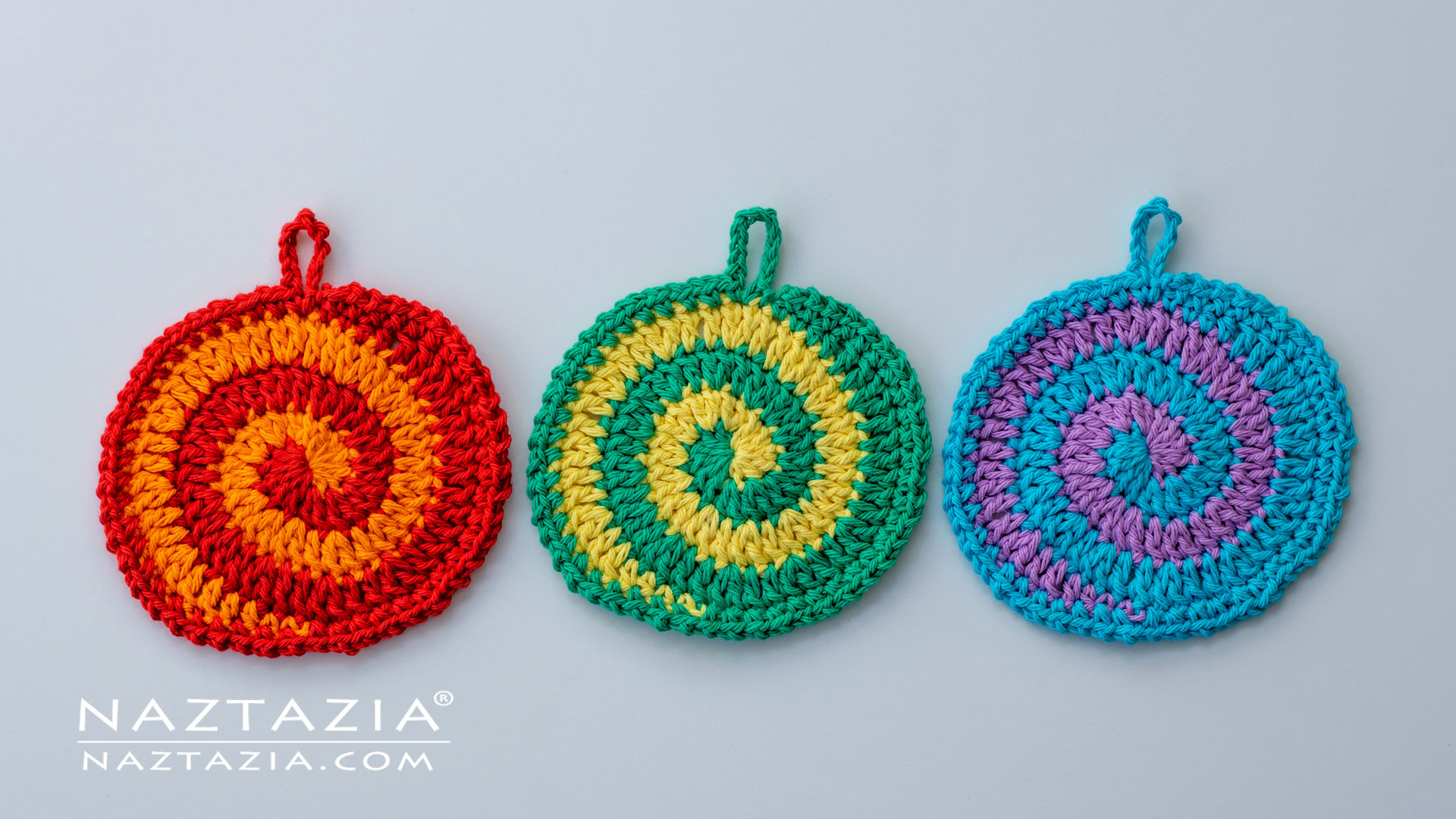 Crochet Spiral Dishcloth - Naztazia ®