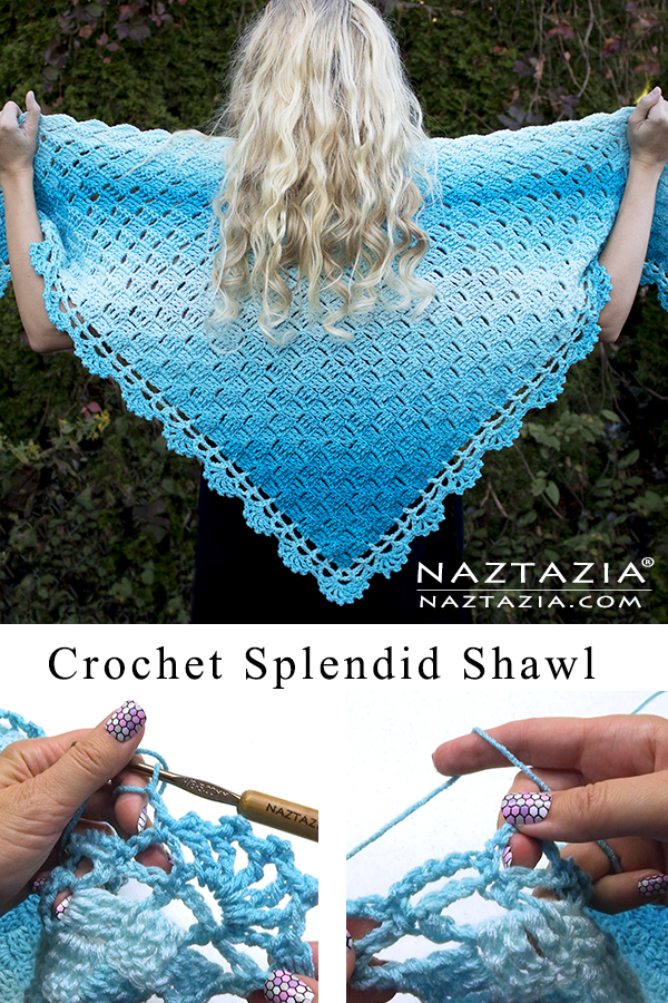 ShawlWrap 11-34 \u201c x 45\u201d w Brooche hand crochet