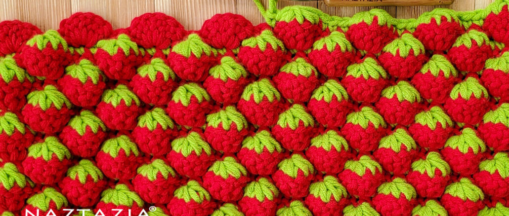 Crochet Strawberry Stitch Tutorial and Pattern