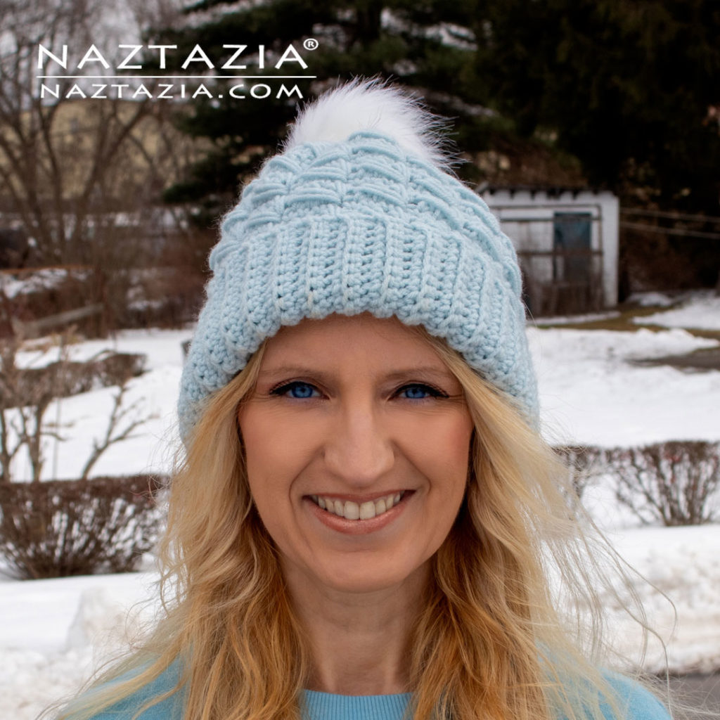 How to Crochet a Warm Winter Hat Front View