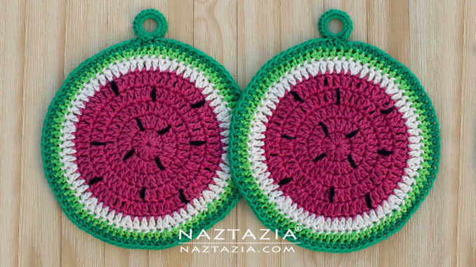 Crochet Watermelon Pad for the Kitchen