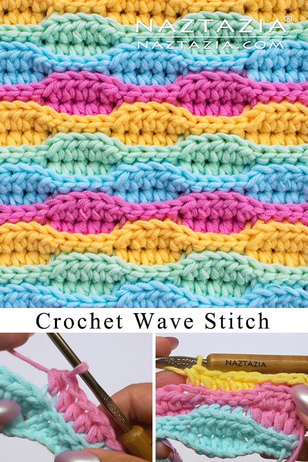 How to Crochet: Wave Stitch Pattern. Crochet Hook 3 mm / US 3. Any