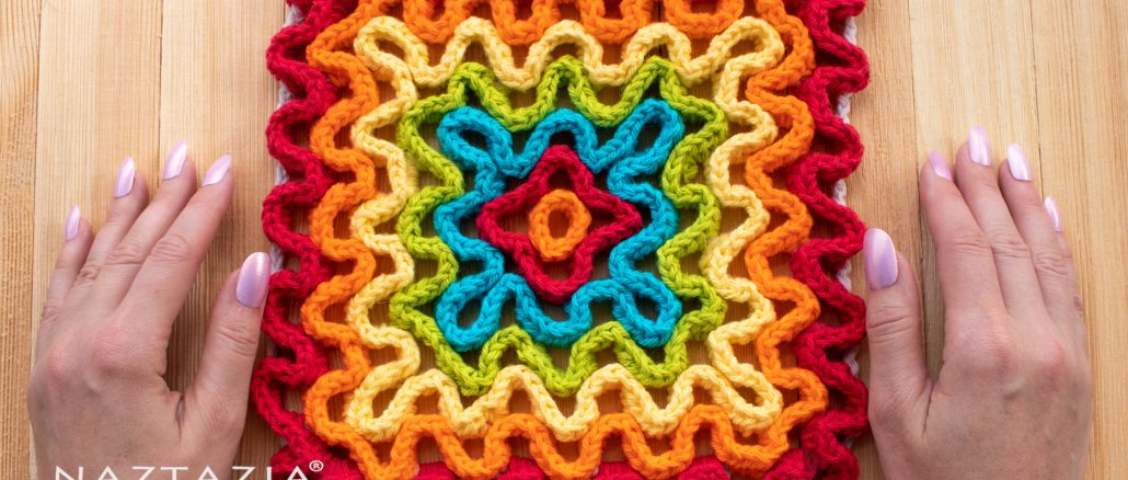 How to Crochet Wavy Pad using the Wiggly Crochet Technique