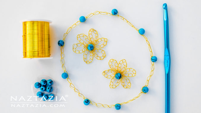 DIY How to Crochet with Wire and Beads Tutorial