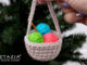 How to Crochet a Yarn Basket Ornament