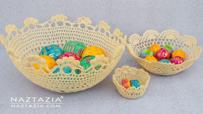 DIY Lace Bowl Basket from a Doily Tutorial