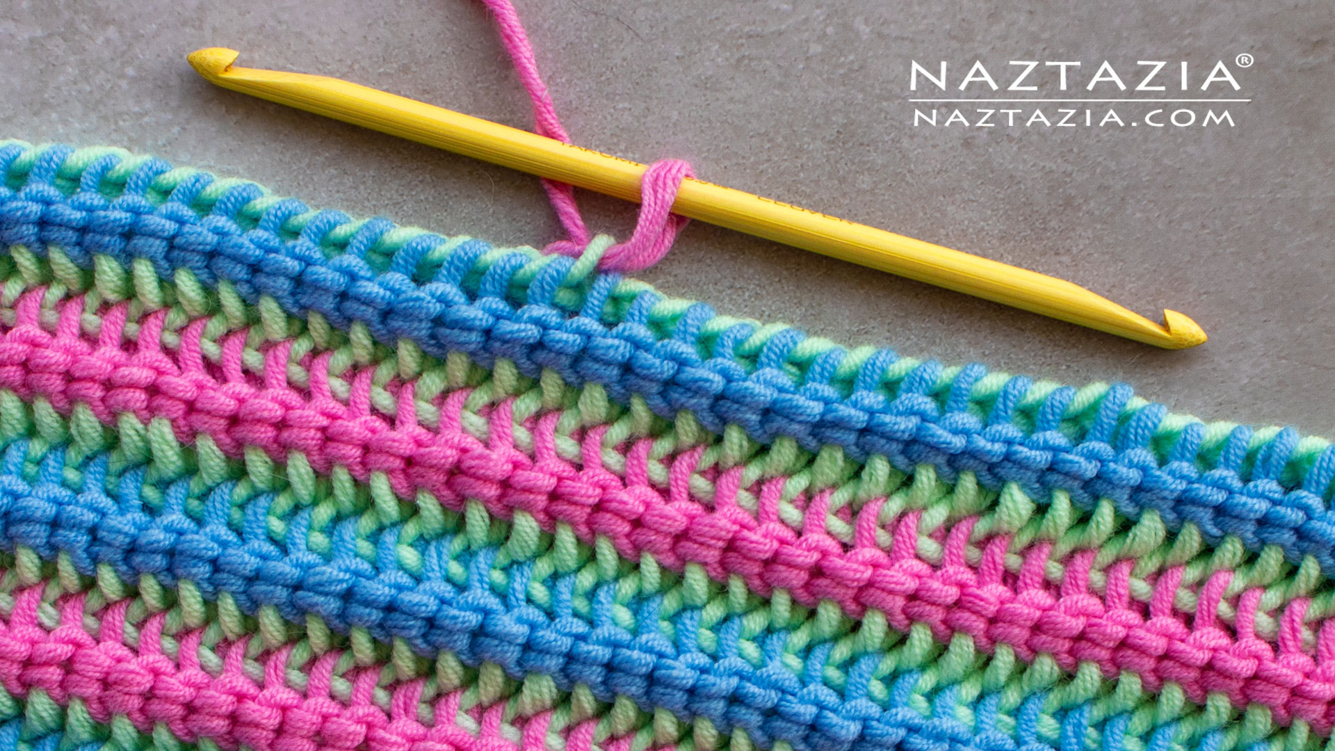How to crochet double face knit stitch 