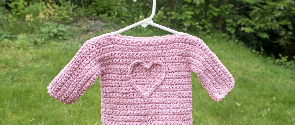 Crochet Easy Baby Sweater for Babies Toddlers and Children