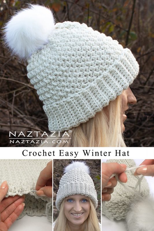 How to Crochet an Easy Winter Hat - Naztazia