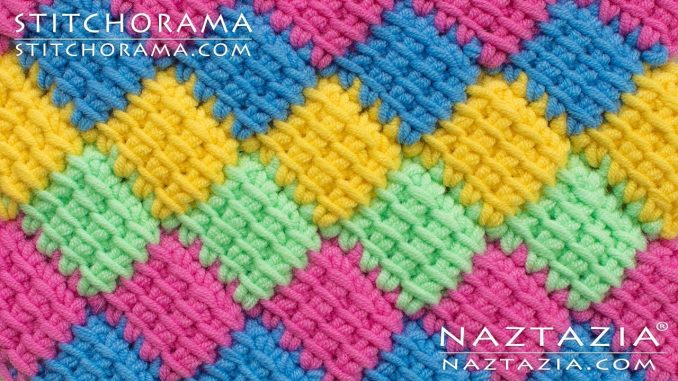 Crochet Entrelac Patchwork using Tunisian Crochet from Stitchorama Collection