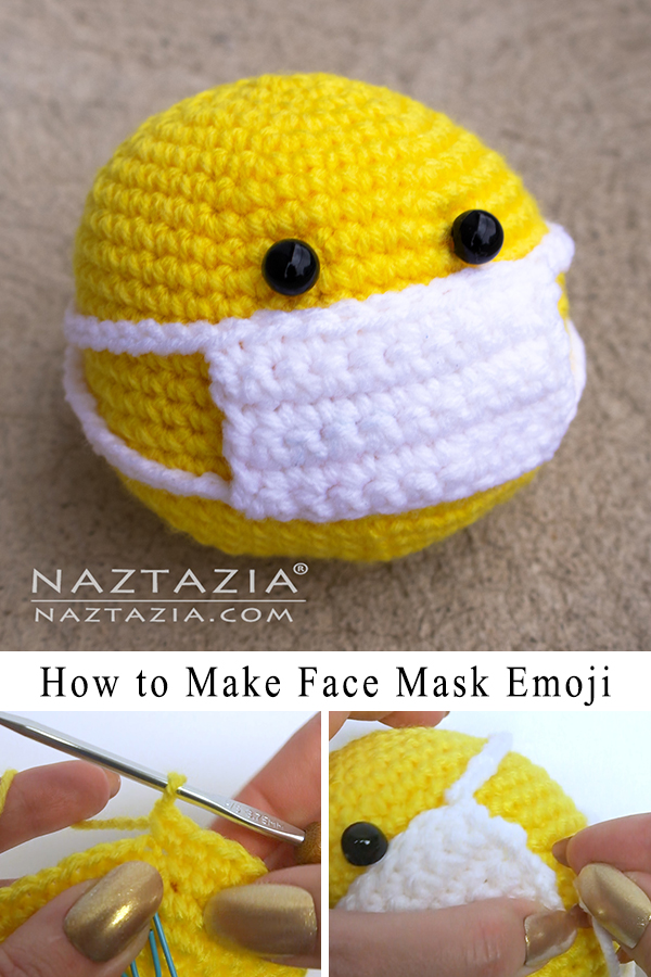 Crochet Face Mask Smiley Ball Emoji