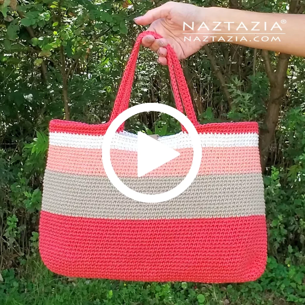 Facebook Video for Crochet Tote Bag by Donna Wolfe from Naztazia