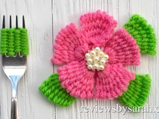 How to Make a Flower with a Fork and a Common Weaving Technique