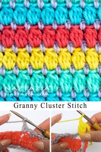 How to Crochet Granny Cluster Stitch - Naztazia