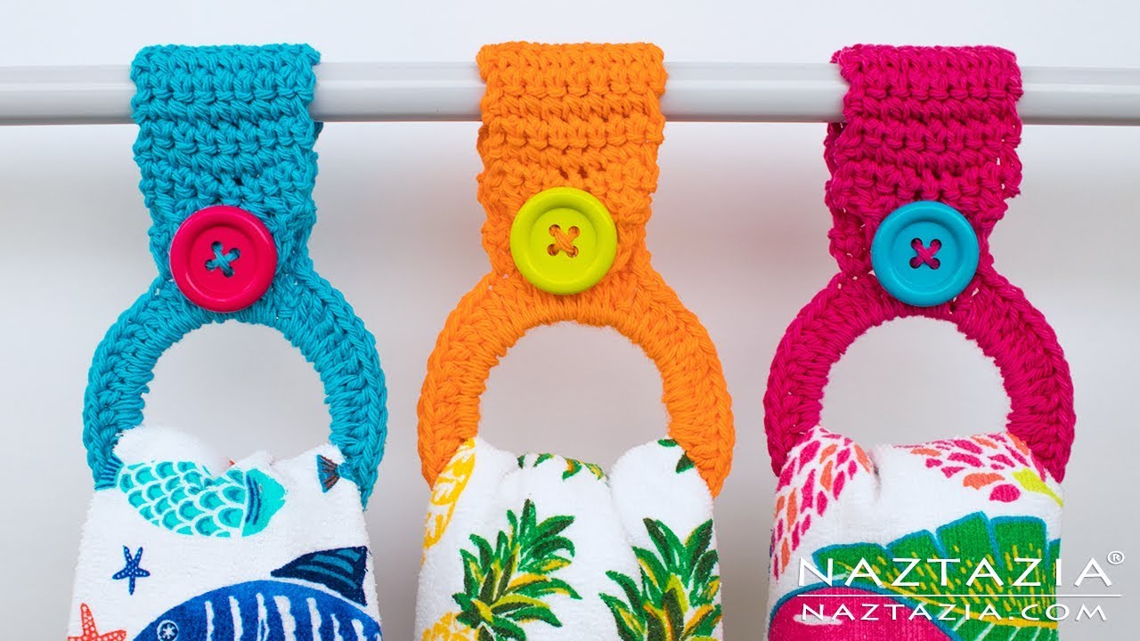 How to Crochet a Hanging Ring Towel Holder - Naztazia ®
