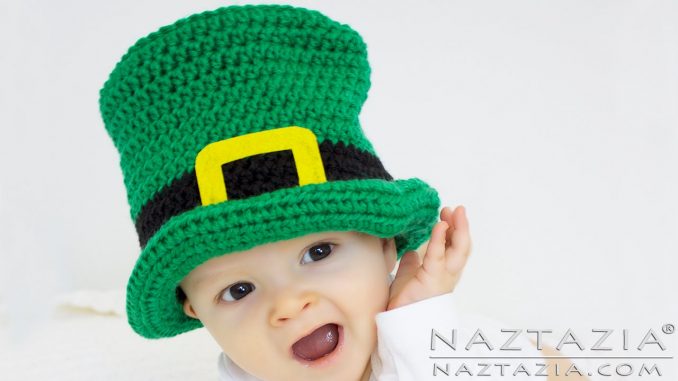 Crochet Irish Top Hat for Babies and St Patricks Day Baby Hat