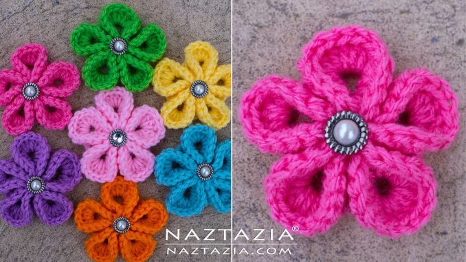 Crochet Kanzashi Flower