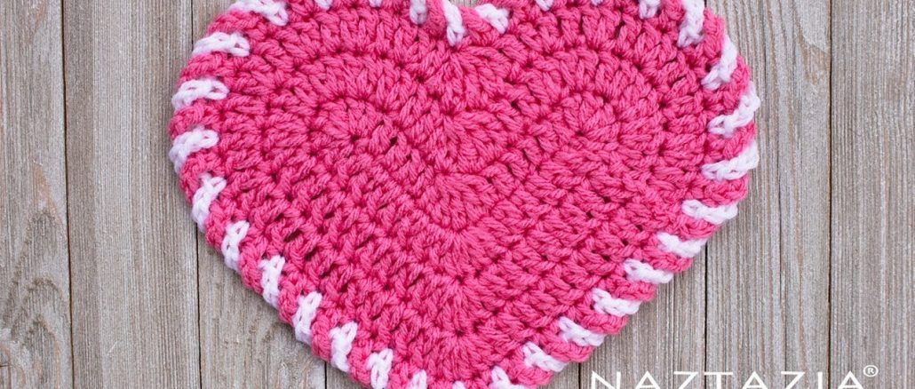 Crochet Light Heart Dishcloth and Decoration