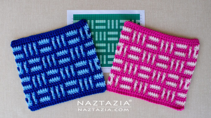 Mosaic Crochet for Beginners and Easy Basket Weave Dishcloth