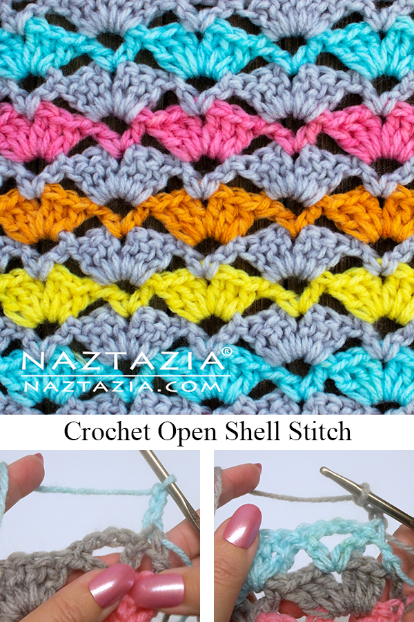 How To Crochet The Open Shell Stitch Naztazia