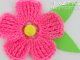 Crochet Five Petal Flower for Use on Hats Scarves and Bags