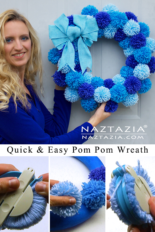 How to Make a Quick and Easy Pom Pom Wreath