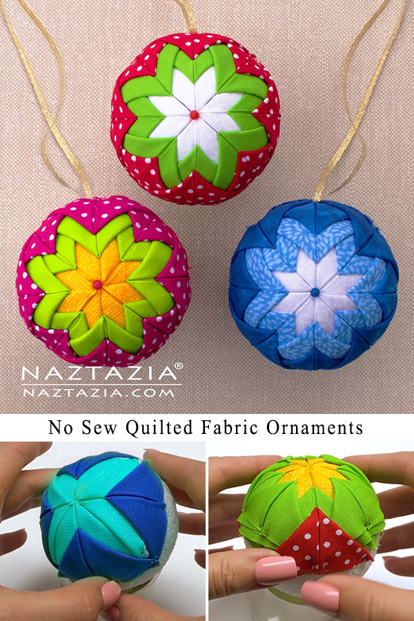 Quilted Ornament No Sew Fabric