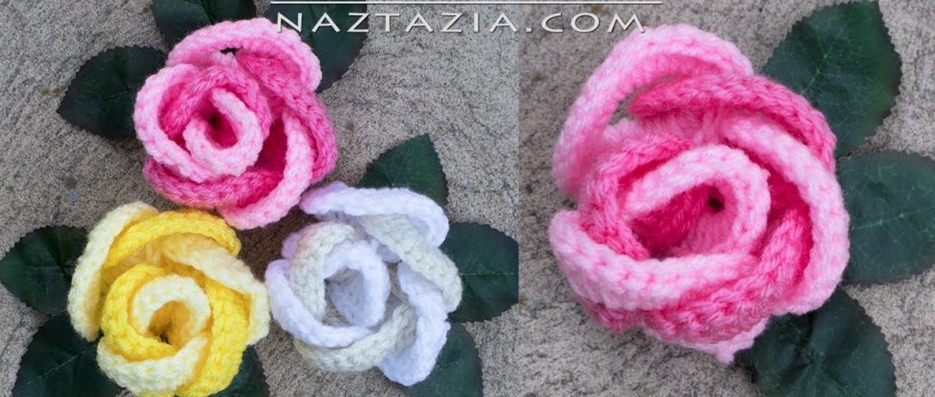 Crochet Ring of Roses and Rose Flower Made by Joining Rings