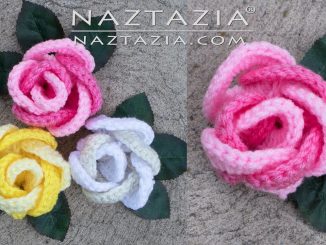 Crochet Ring of Roses and Rose Flower Made by Joining Rings