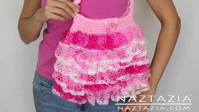 Crochet Ruffle Yarn Purse and Handbag