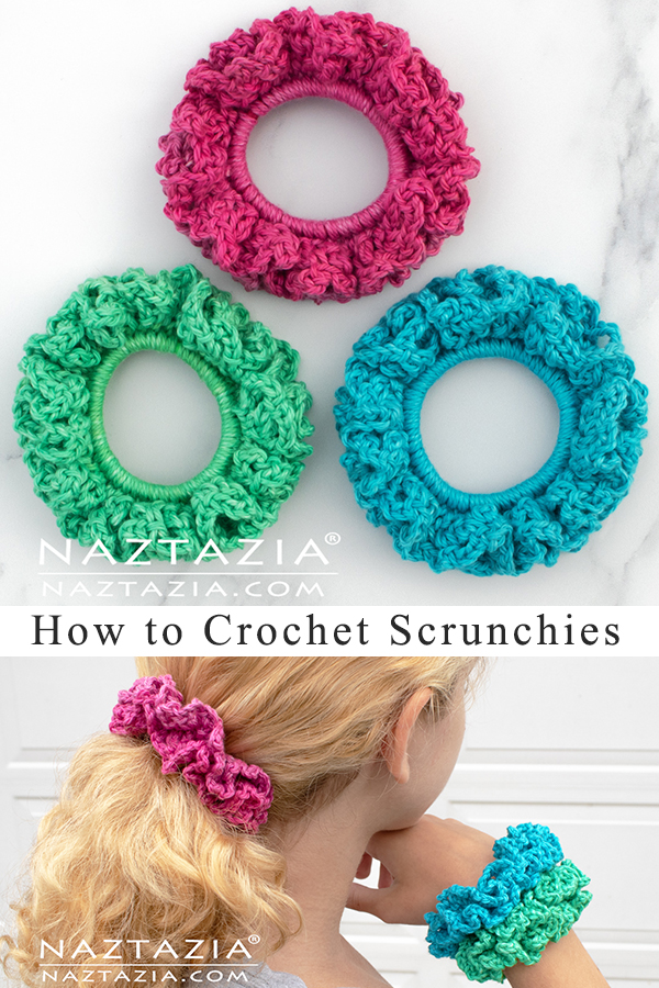 How to Crochet Scrunchies - Naztazia