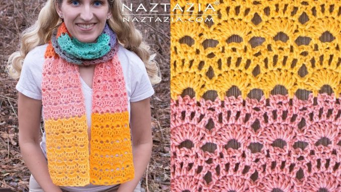 Crochet Seashell Scarf and Lace Scarf