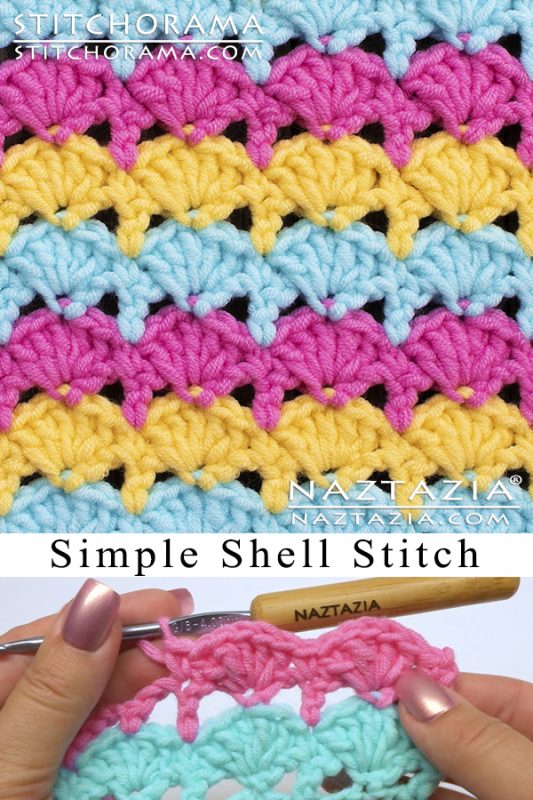 How to Crochet Simple Shell Stitch - Naztazia