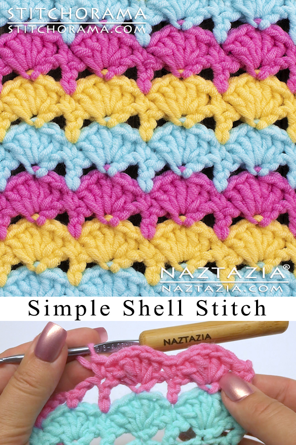 How to Crochet Simple Shell Stitch - Naztazia