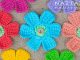 Crochet Simple Tunisian Flower and Flowers with Petals Made with Tunisian Crochet