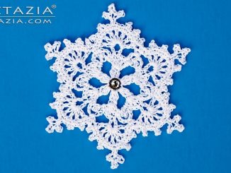 Crochet Snowflake Ornament for Winter and Christmas Holiday Season