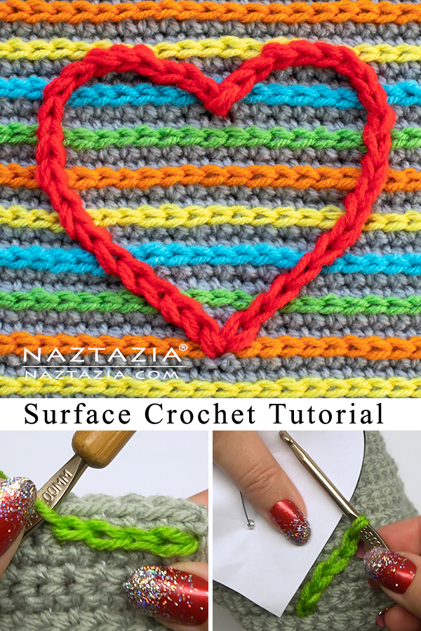 How to Surface Crochet - Chain Embroidery and Slip Stitch Crochet