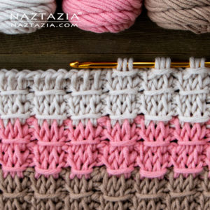 Tunisian Crochet Bamboo Stitch - Naztazia