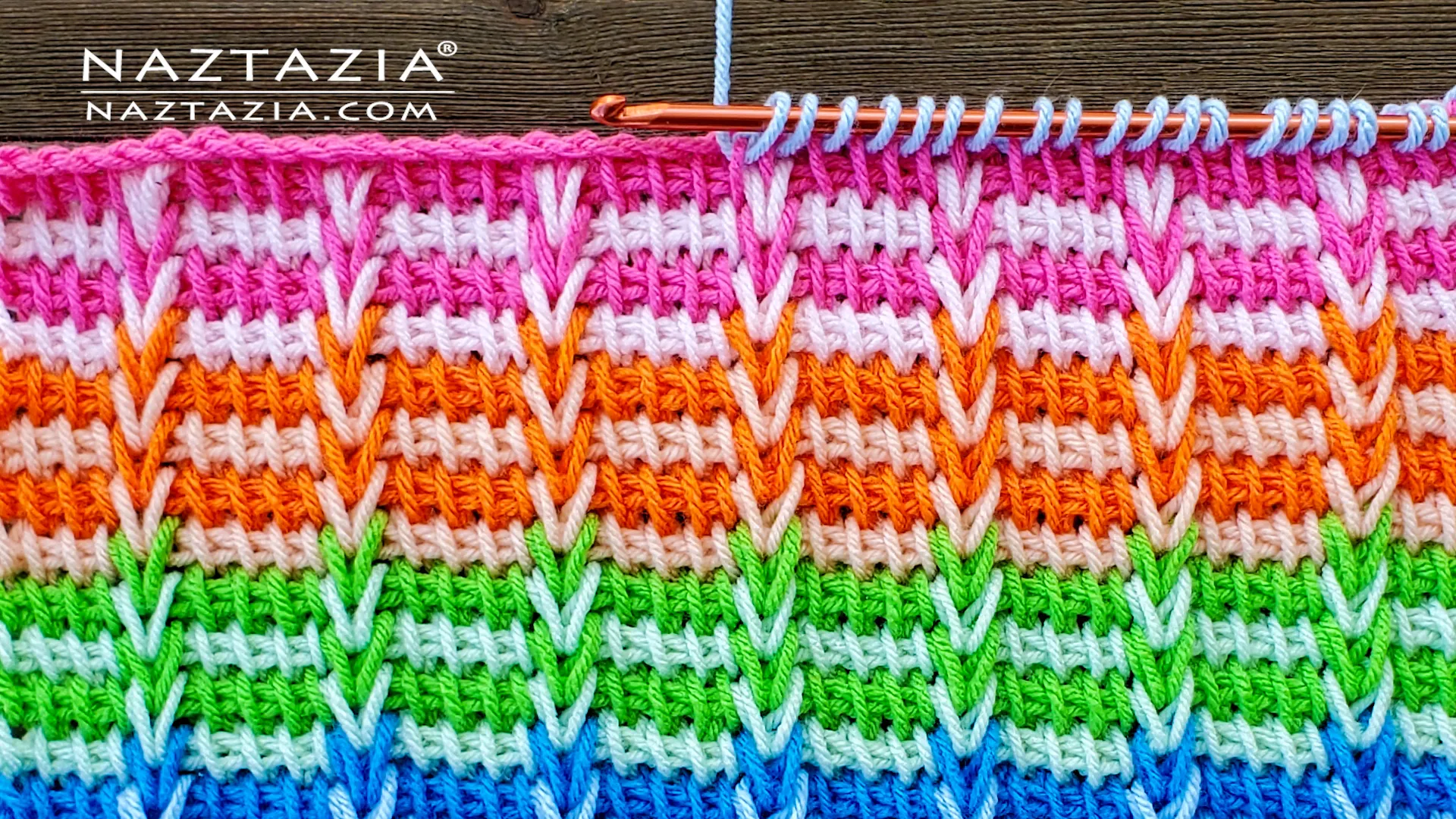 Tunisian Crochet No Curl Full Stitch - Naztazia ®