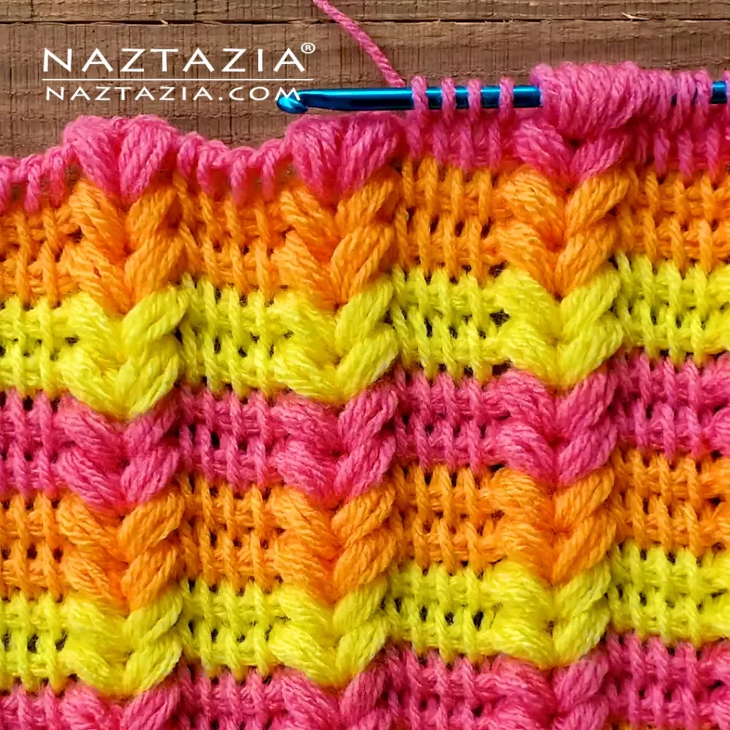 Tunisian Crochet Puff Stitch DIY How to Tutorial Written Pattern and Video