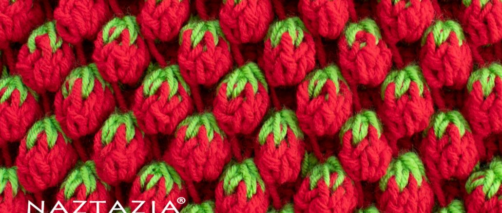 How to Crochet the Strawberry Stitch using Tunisian Crochet Stitches