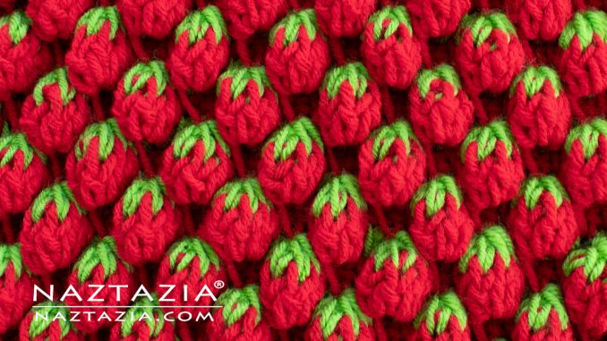 How to Crochet the Strawberry Stitch using Tunisian Crochet Stitches