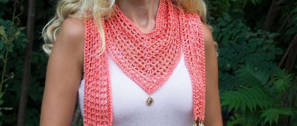 Crochet V Scarf