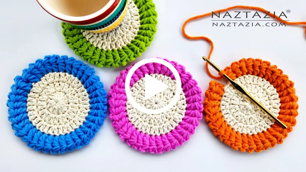 YouTube Video for Crochet Star Stitch Coasters