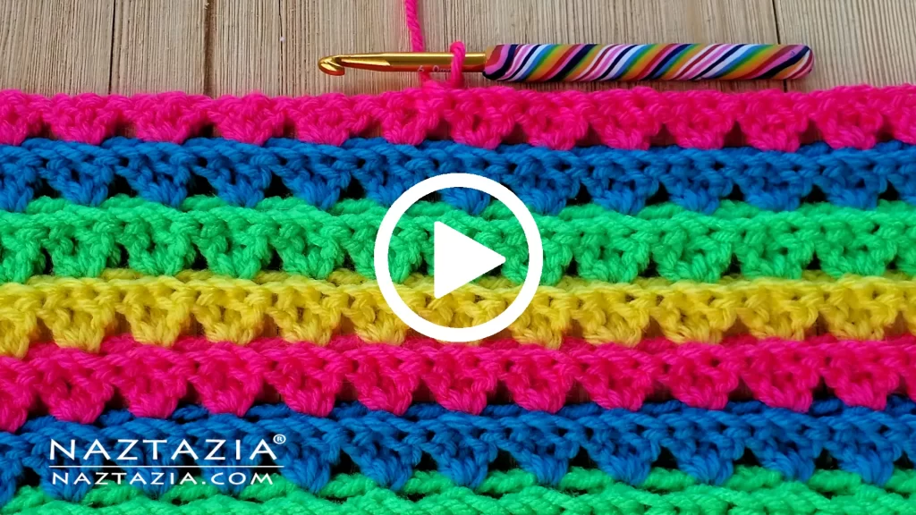 Crochet 3D Granny Stitch Pattern - Naztazia ®